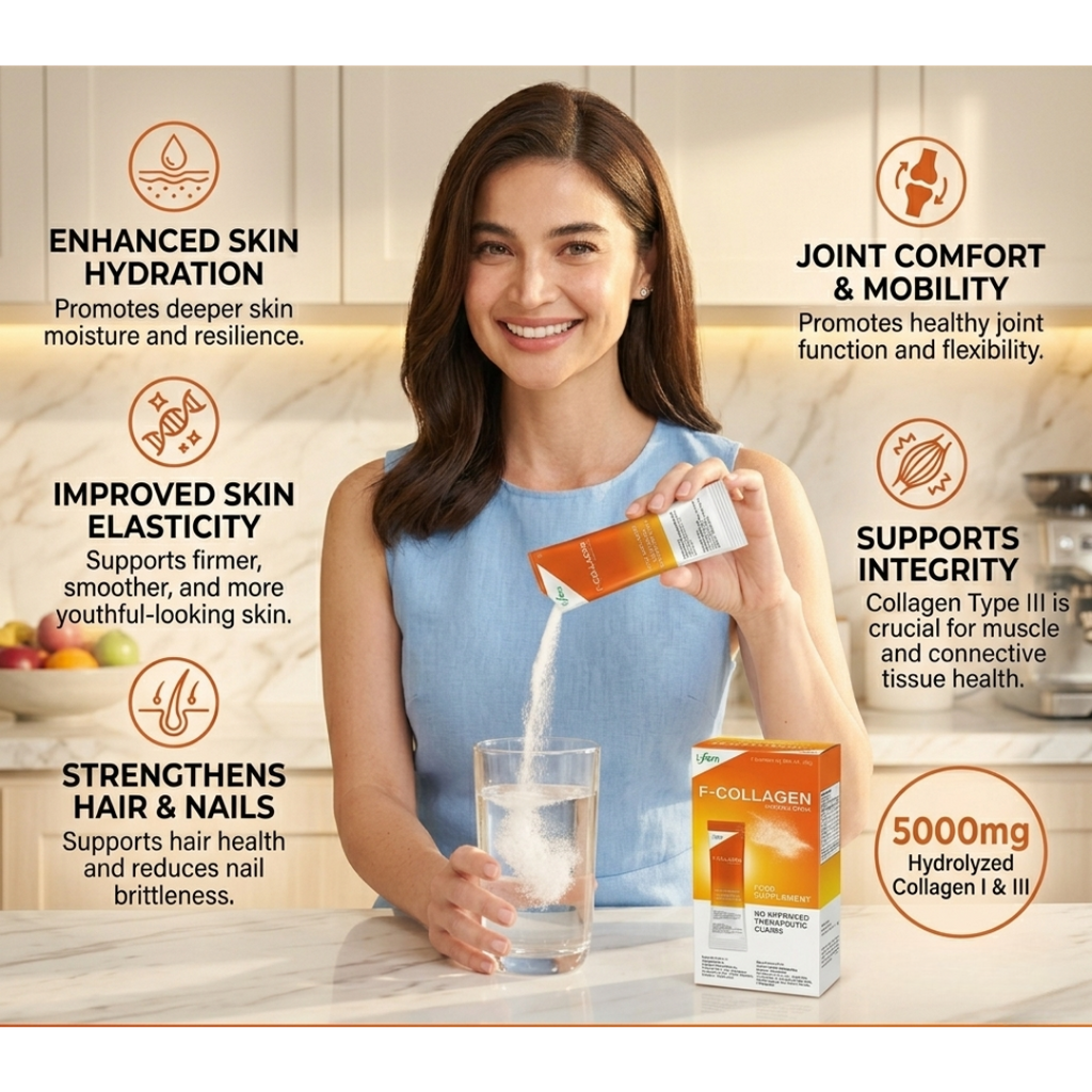 F-COLLAGEN Powder (5000mg Hydrolyzed Collagen Type I & III)