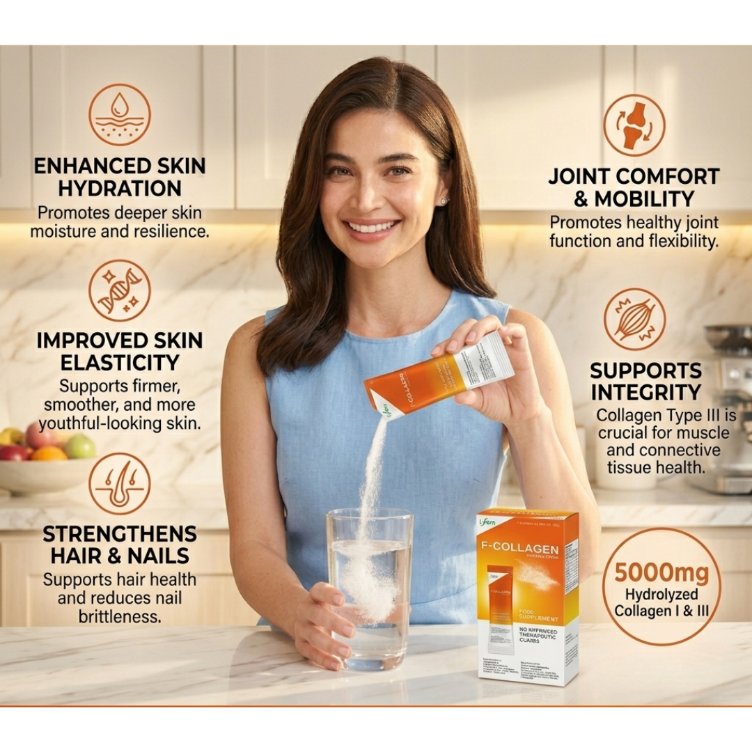 F-COLLAGEN Powder (5000mg Hydrolyzed Collagen Type I & III)