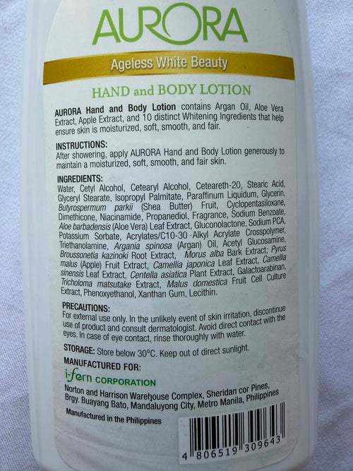 Aurora Hand & Body Lotion – Deep Moisturizing & Brightening Lotion