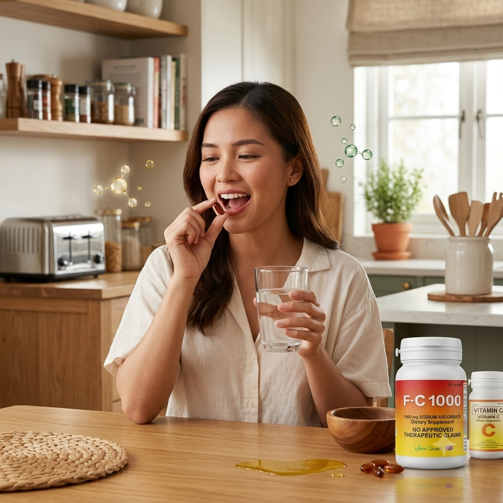 F-C 1000 | Premium Sodium Ascorbate Vitamin C (1000 mg) — 60 Non-Acidic Capsules