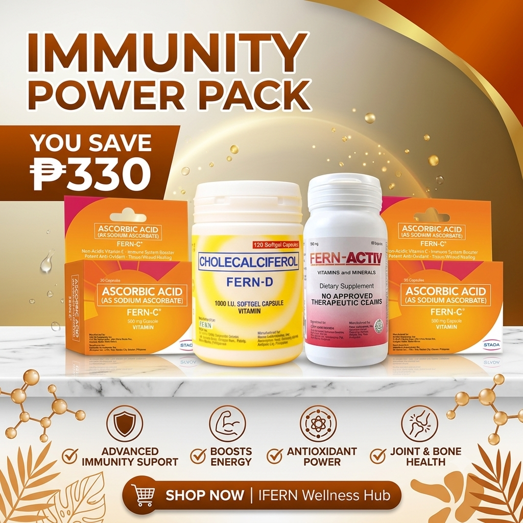 Immunity Power Pack (Fern-D 120s + Fern Activ + 2 Boxes Fern-C) - Save ₱330